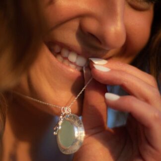 Ocean Se glass Textured Necklace