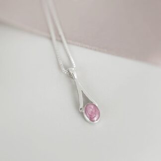 Cremation Ashes Dainty Oval Drop Necklace
