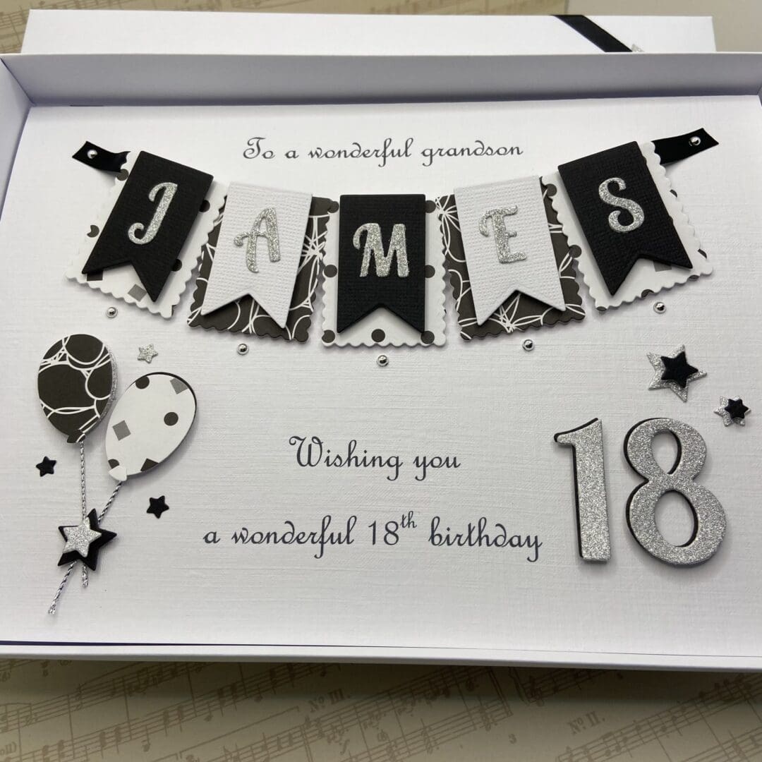 Personalised Handmade Birthday Card Son Grandson Nephew 21st 18th 30th Gift Boxed Keepsake Any Age - Image 7