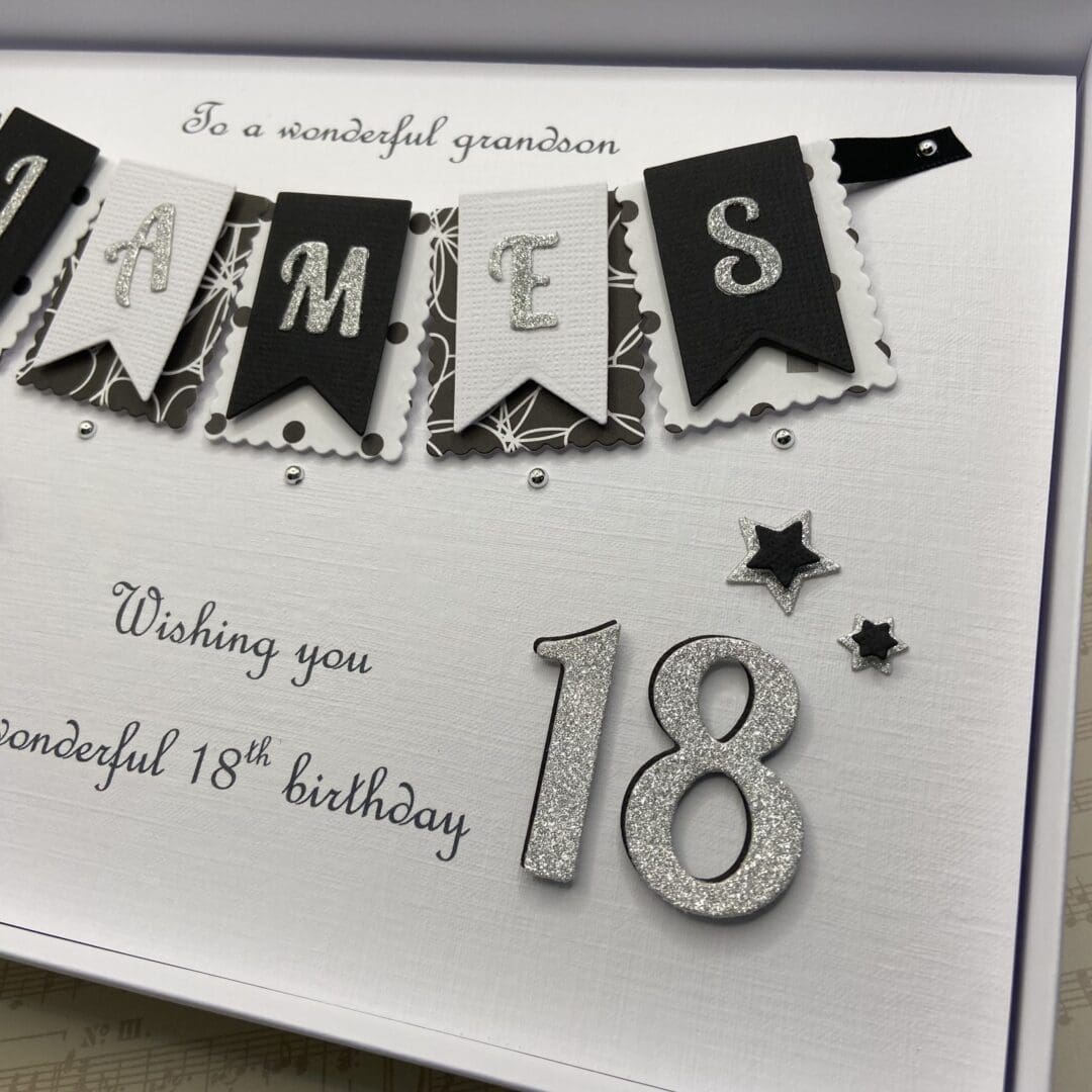 Personalised Handmade Birthday Card Son Grandson Nephew 21st 18th 30th Gift Boxed Keepsake Any Age - Image 6