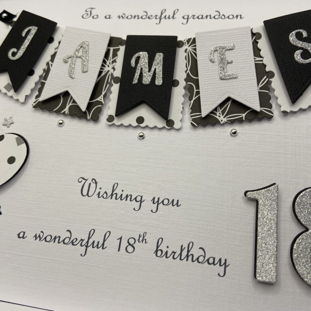 Personalised Handmade Birthday Card Son Grandson Nephew 21st 18th 30th Gift Boxed Keepsake Any Age - Image 3