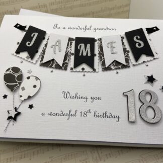 Personalised Handmade Birthday Card Son Grandson Nephew 21st 18th 30th Gift Boxed Keepsake Any Age