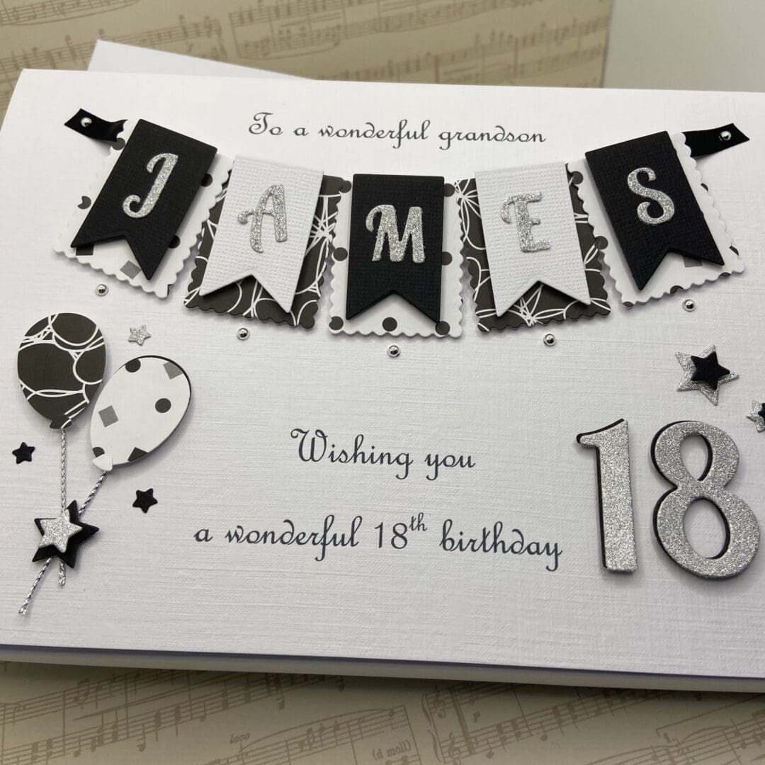 Personalised Handmade Birthday Card Son Grandson Nephew 21st 18th 30th Gift Boxed Keepsake Any Age