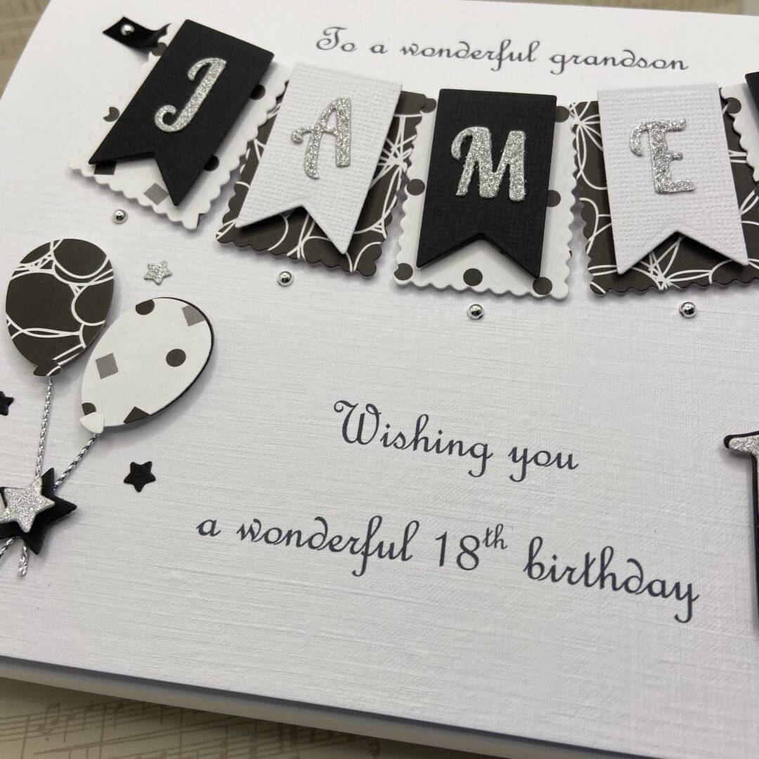 Personalised Handmade Birthday Card Son Grandson Nephew 21st 18th 30th Gift Boxed Keepsake Any Age - Image 4