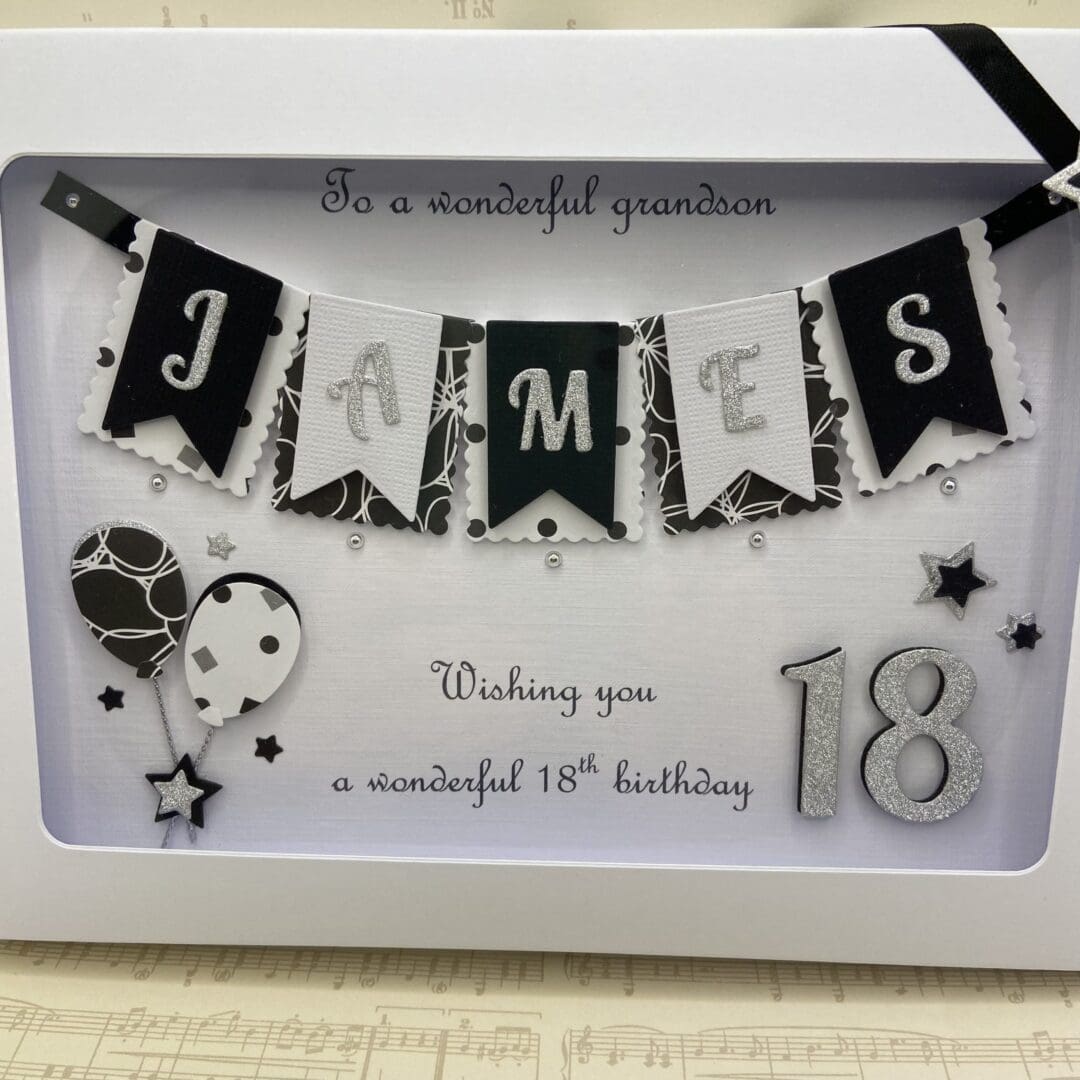 Personalised Handmade Birthday Card Son Grandson Nephew 21st 18th 30th Gift Boxed Keepsake Any Age - Image 2