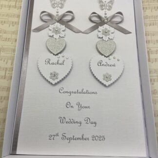 Personalised Handmade Wedding Day Card Gift Boxed Keepsake Engagement Anniversary