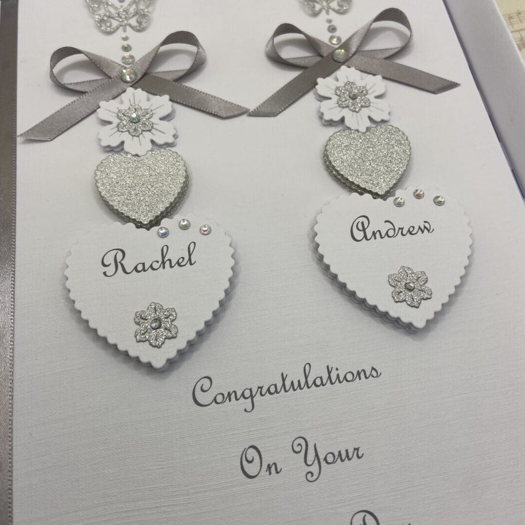 Personalised Handmade Wedding Day Card Gift Boxed Keepsake Engagement Anniversary - Image 6