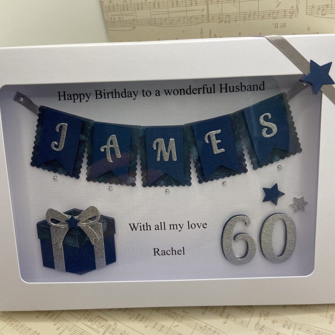Personalised Handmade Husband Birthday Card Son Grandson Gift Boxed Any Age 18 21 30 40 50 60 - Image 2