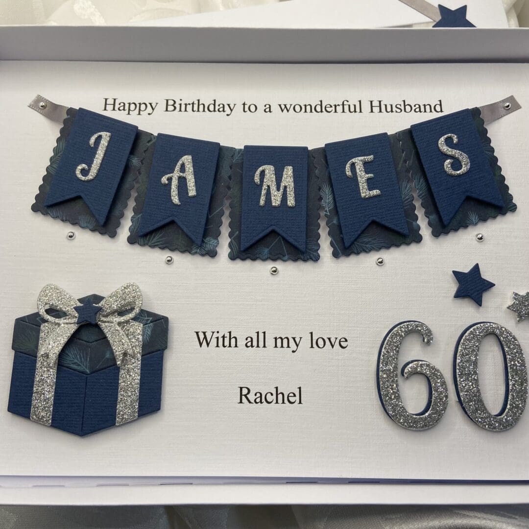 Personalised Handmade Husband Birthday Card Son Grandson Gift Boxed Any Age 18 21 30 40 50 60 - Image 3