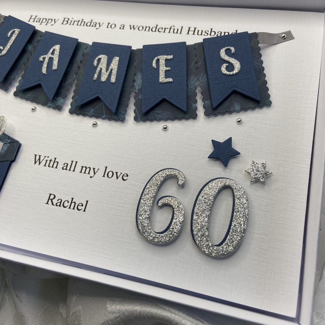 Personalised Handmade Husband Birthday Card Son Grandson Gift Boxed Any Age 18 21 30 40 50 60 - Image 4