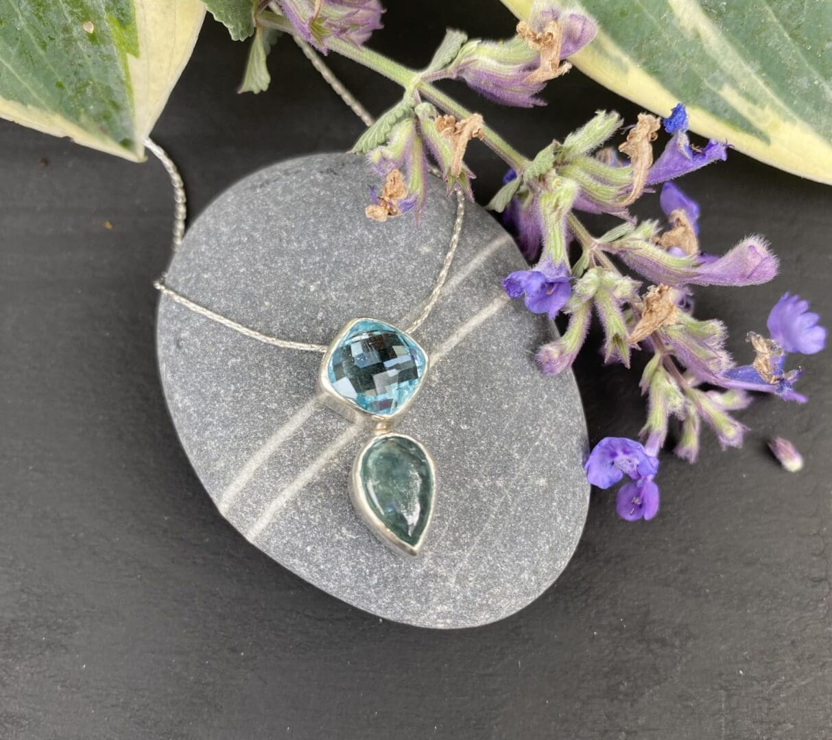 Topaz and Apatite necklace