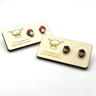 toadstool and acorn earrings