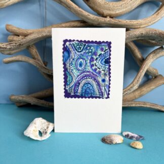 Swirls in the storms - A6 handmade watercolour greetings card