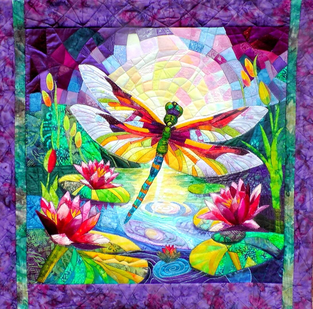Showing the dragonfly beautifully framed