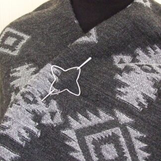 silver star shawl pin