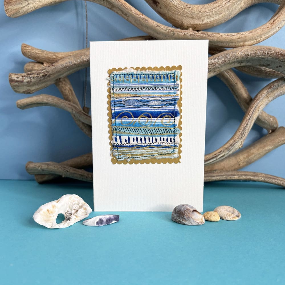 Watercolour coastal card – strands of the sea CSheehanArt