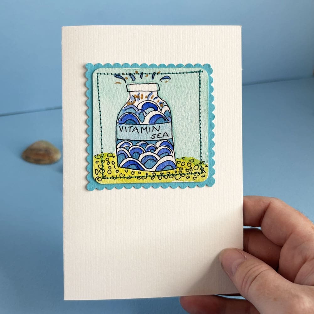 Vitamin Sea Greetings card lovely for sea swimmers