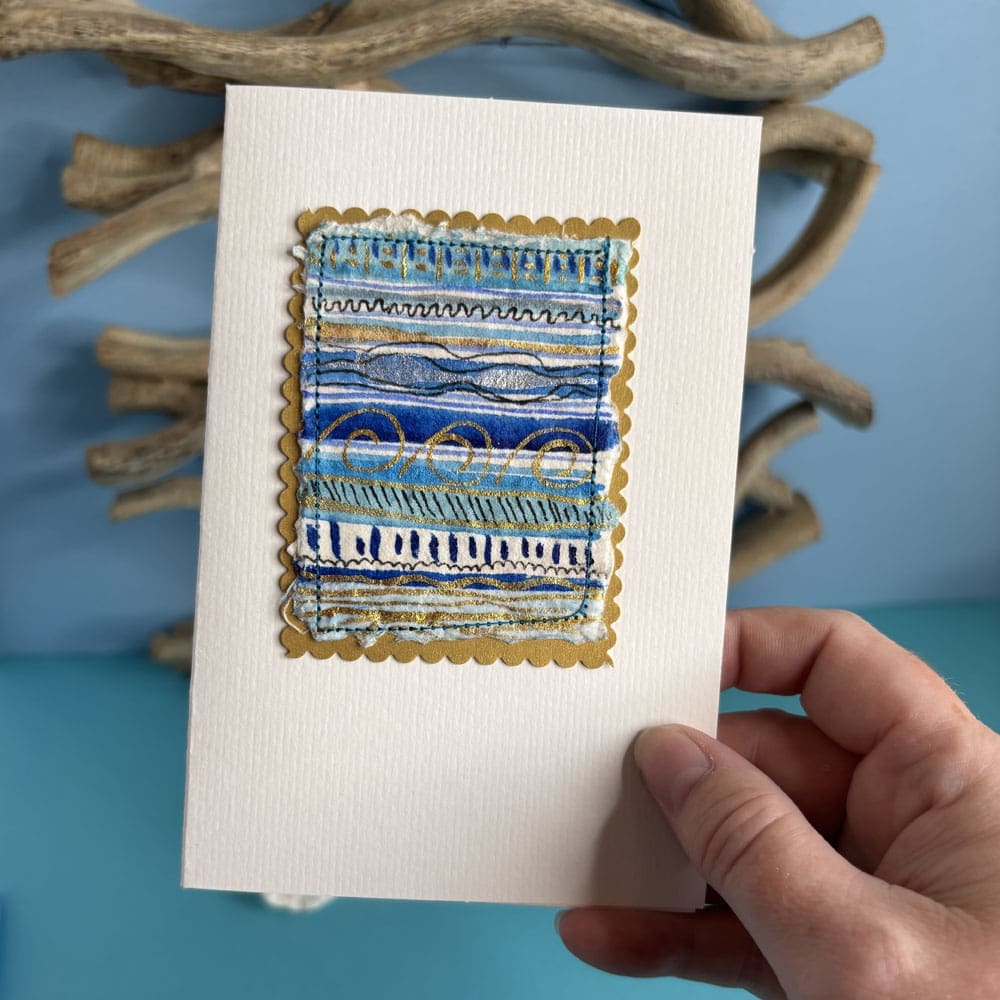 Watercolour coastal card – strands of the sea -A6 greetings card for any occasion