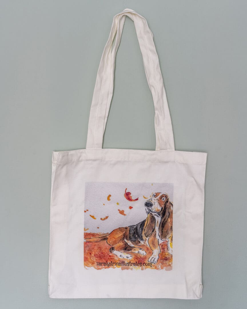 #illustratedbag #dogillustration #illustratedgift #doglover #dog #totebag #clothbag #reuseablebag