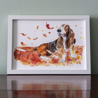#dogillustration #bassetthound #gicleeprint #dogart #painting #art