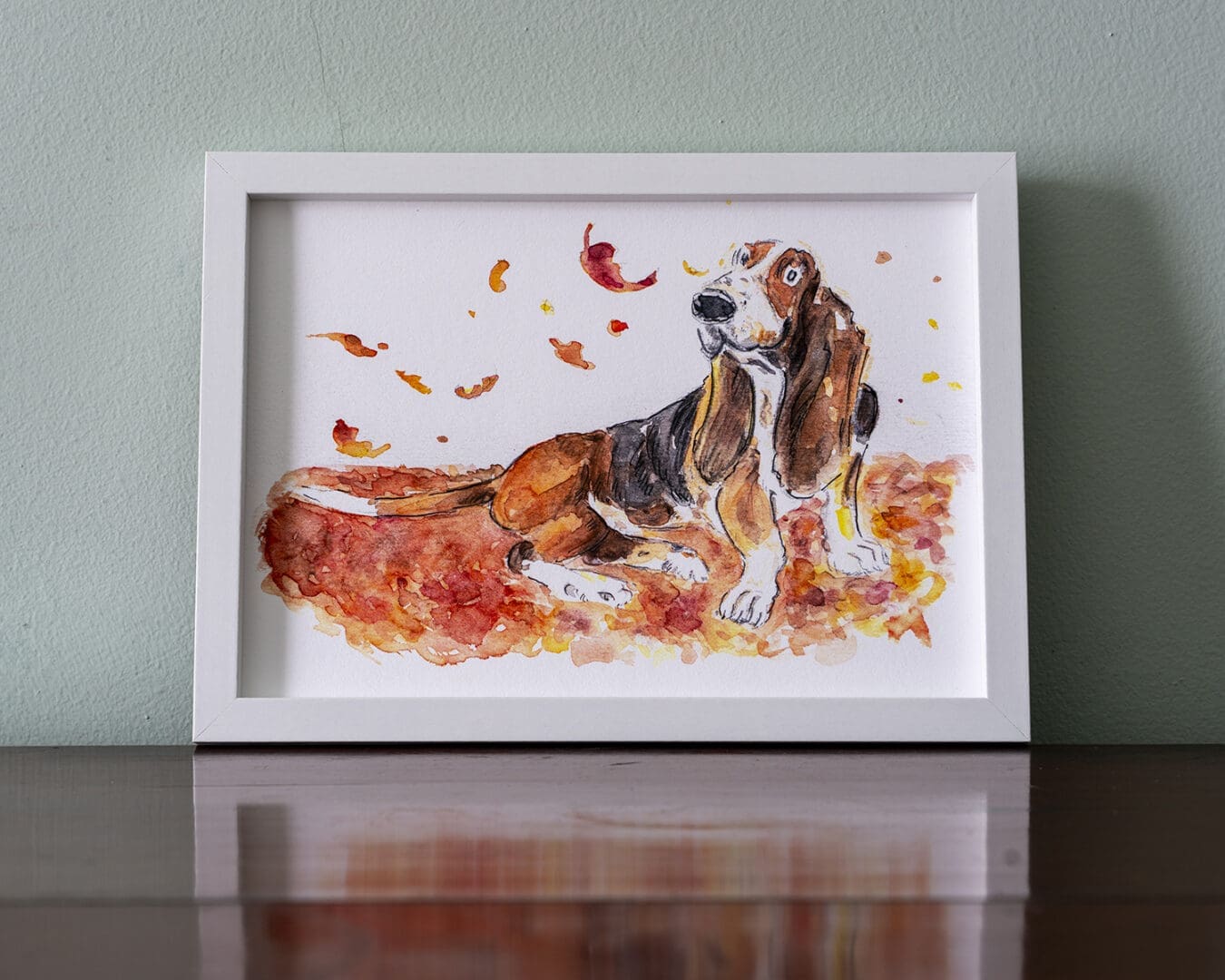 #dogillustration #bassetthound #gicleeprint #dogart #painting #art