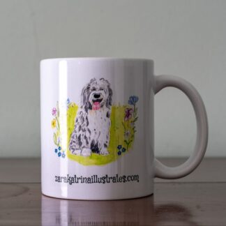 #dogmug #mug #tea #coffee #household #kitchenware #oldenglishsheepdog #illustration