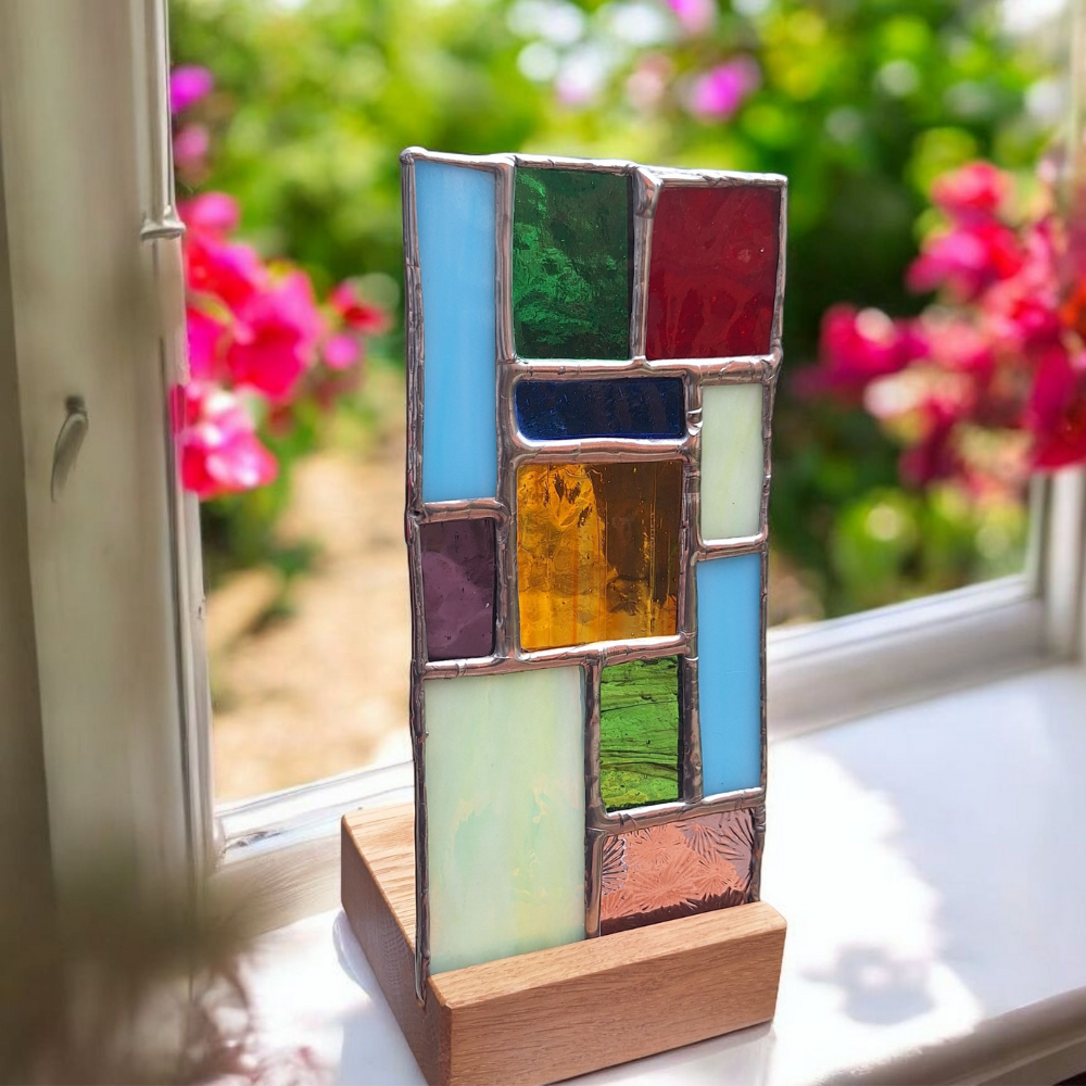Handmade Stained Glass Candle Holder An Unusual Gift for Birthday or New Home - Image 4