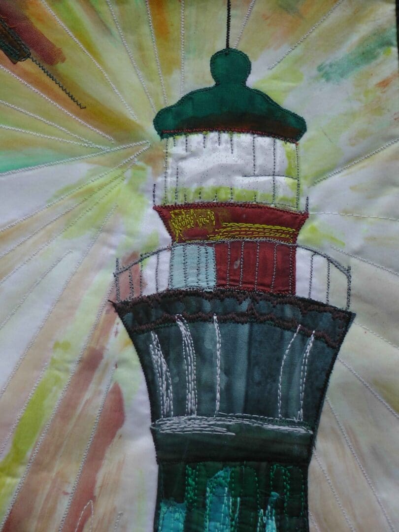 Original Art Lighthouse in a stormy sea. Lightness in the dark. dramatic art. Guiding Light. - Image 3