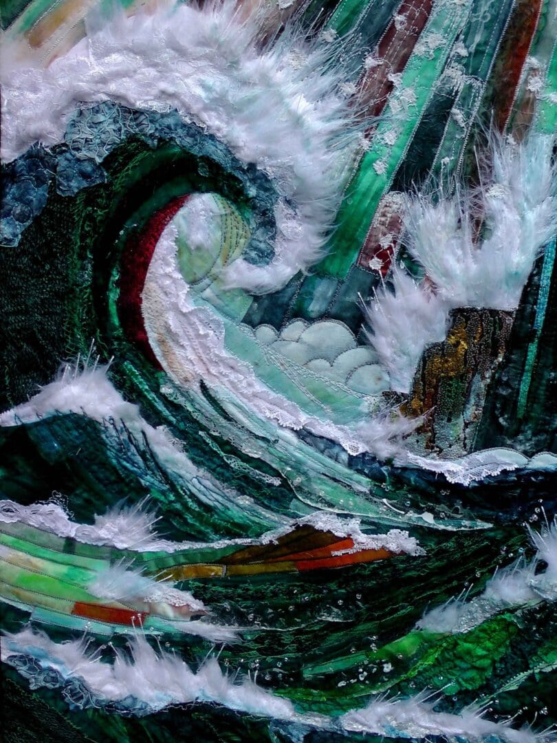Original Art Lighthouse in a stormy sea. Lightness in the dark. dramatic art. Guiding Light. - Image 2
