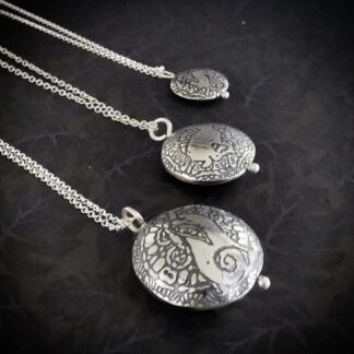Sterling silver leaping, running or moongazing hare capsule pendant