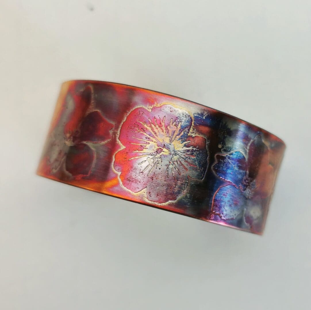 Nature inspired copper cuff bracelet - Bird, flower, tree or pattern designs - Image 9