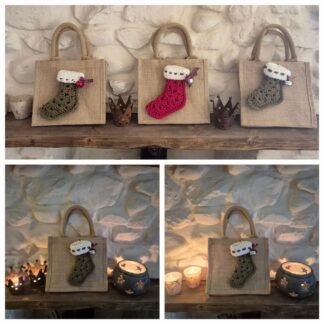 reusable christmas stocking present bags
