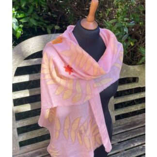 oft-pink-fine-wool-scarf-botanically-printed-naturally-dyed-marian-may-textile-art
