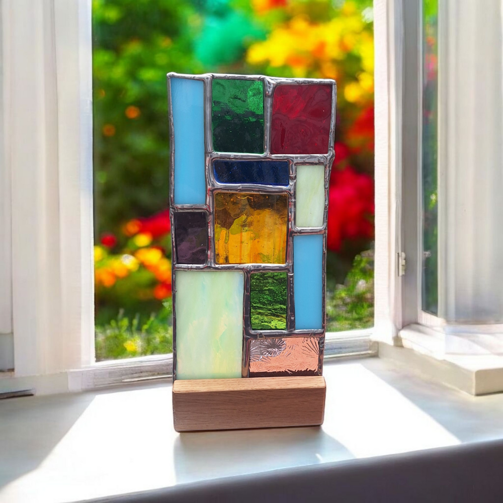 Handmade Stained Glass Candle Holder An Unusual Gift for Birthday or New Home - Image 3