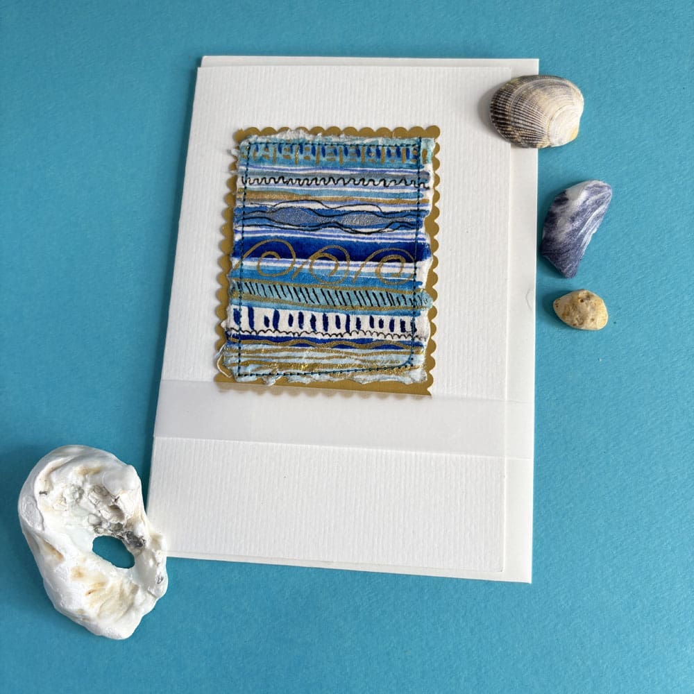 strands of the sea A6 abstract greetings card fcheehanart