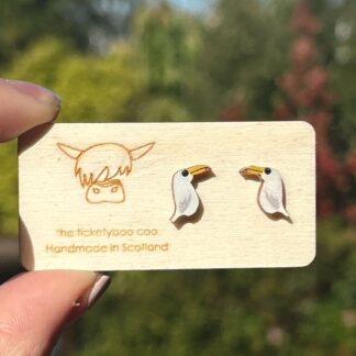 Handcrafted Wooden Seagull Earrings