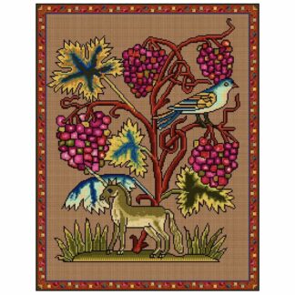 Unicorn and Vine needlepoint tapestry kit