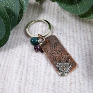 Bear Keyring in Copper and Silver