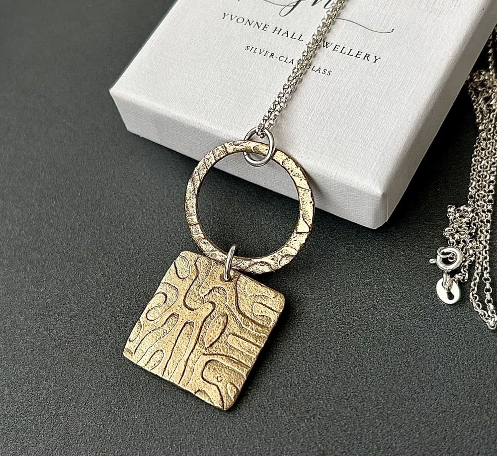 Double Bronze Pendant Necklace - Image 2