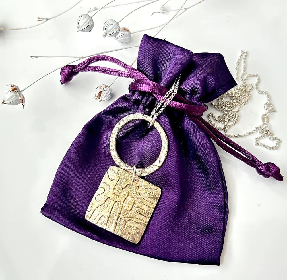 Double Bronze Pendant Necklace - Image 5