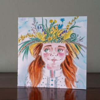 #bonnet #spring #card #stationary #notelet #notecard #blankcard #illustratedcard #springflowers #springflowerbonnet #wildflowers