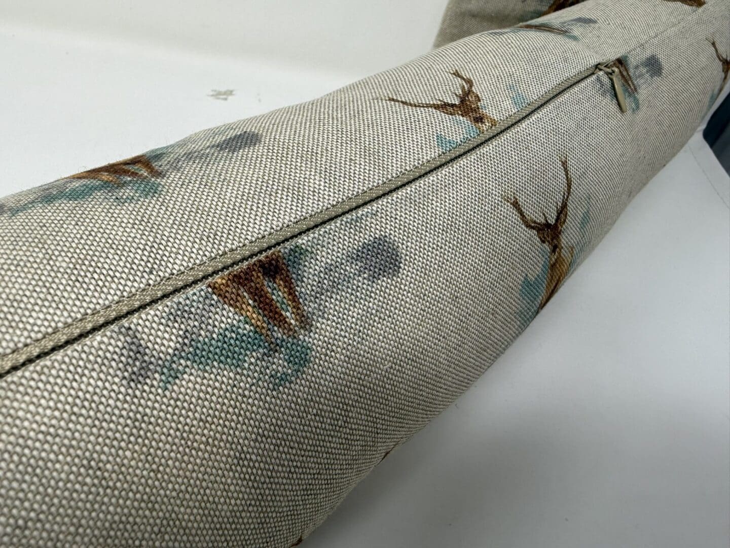 Stag Print Draft Excluder – Weighted Beige Linen Cotton - Custom Length - Machine Washable - Image 6