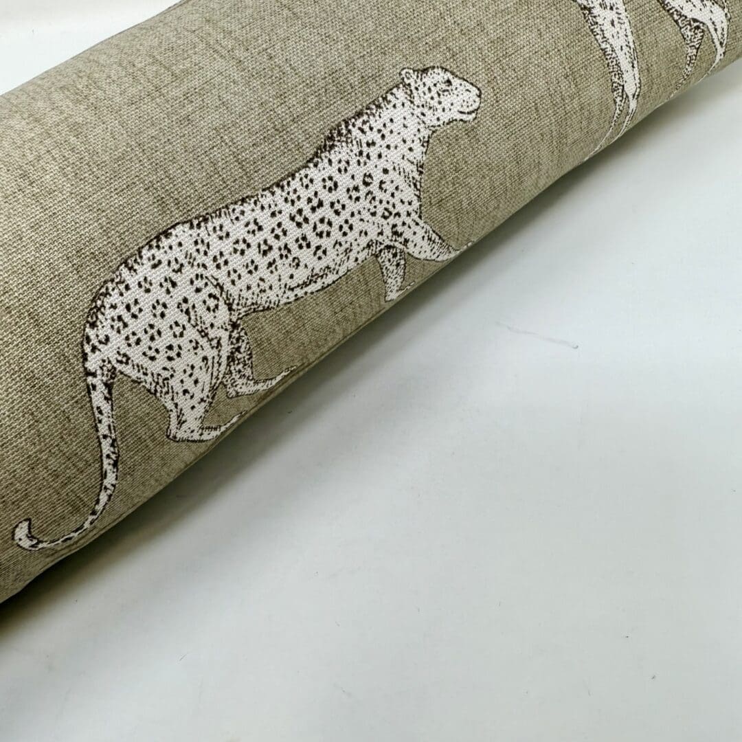 Jungle Animals Print Draft Excluder – Weighted Beige Cotton Canvas - Custom Length - Machine Washable - Image 5
