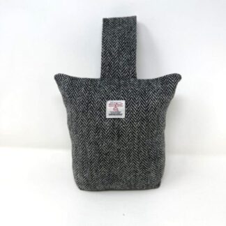 Harris Tweed® Doorstop – Grey and Black Herringbone, Handcrafted Luxury Zipped Wool Doorstopper (Copy)