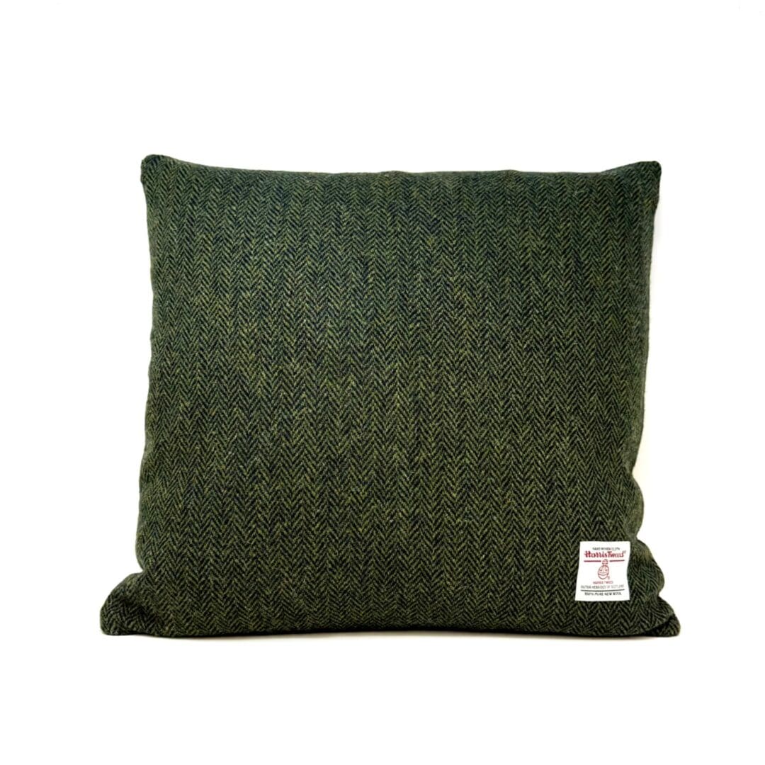 Harris Tweed® Green and Navy Cushion. Luxury Duck Feather Harris Tweed® Cushion