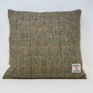 Harris Tweed® Brown Herringbone Cushion. Luxury Duck Feather Harris Tweed® Cushion