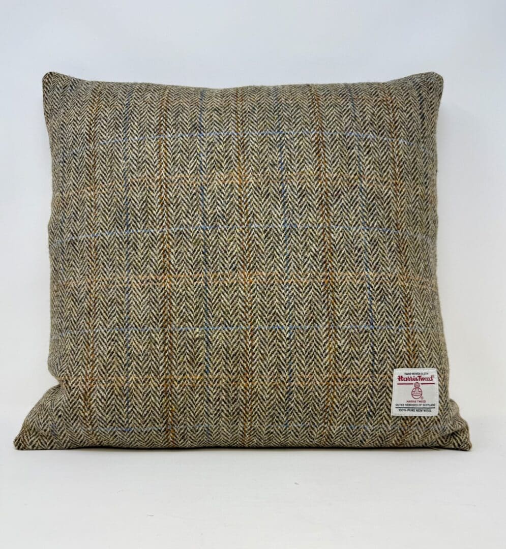 Harris Tweed® Brown Herringbone Cushion. Luxury Duck Feather Harris Tweed® Cushion