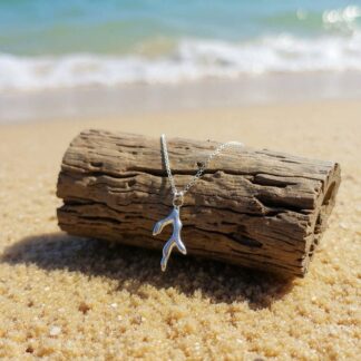 Ocean Seaweed Silver Necklace