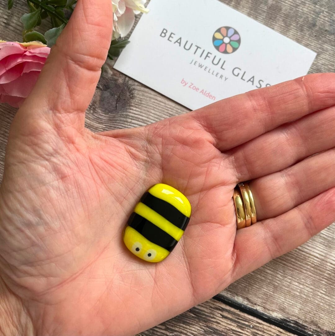 Fused glass bumble bee