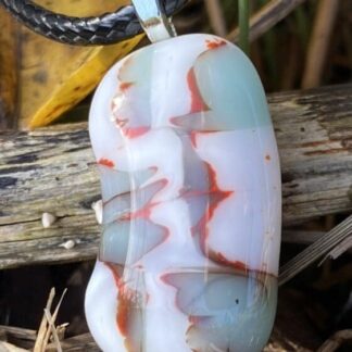 Fused Glass Bean Pendent